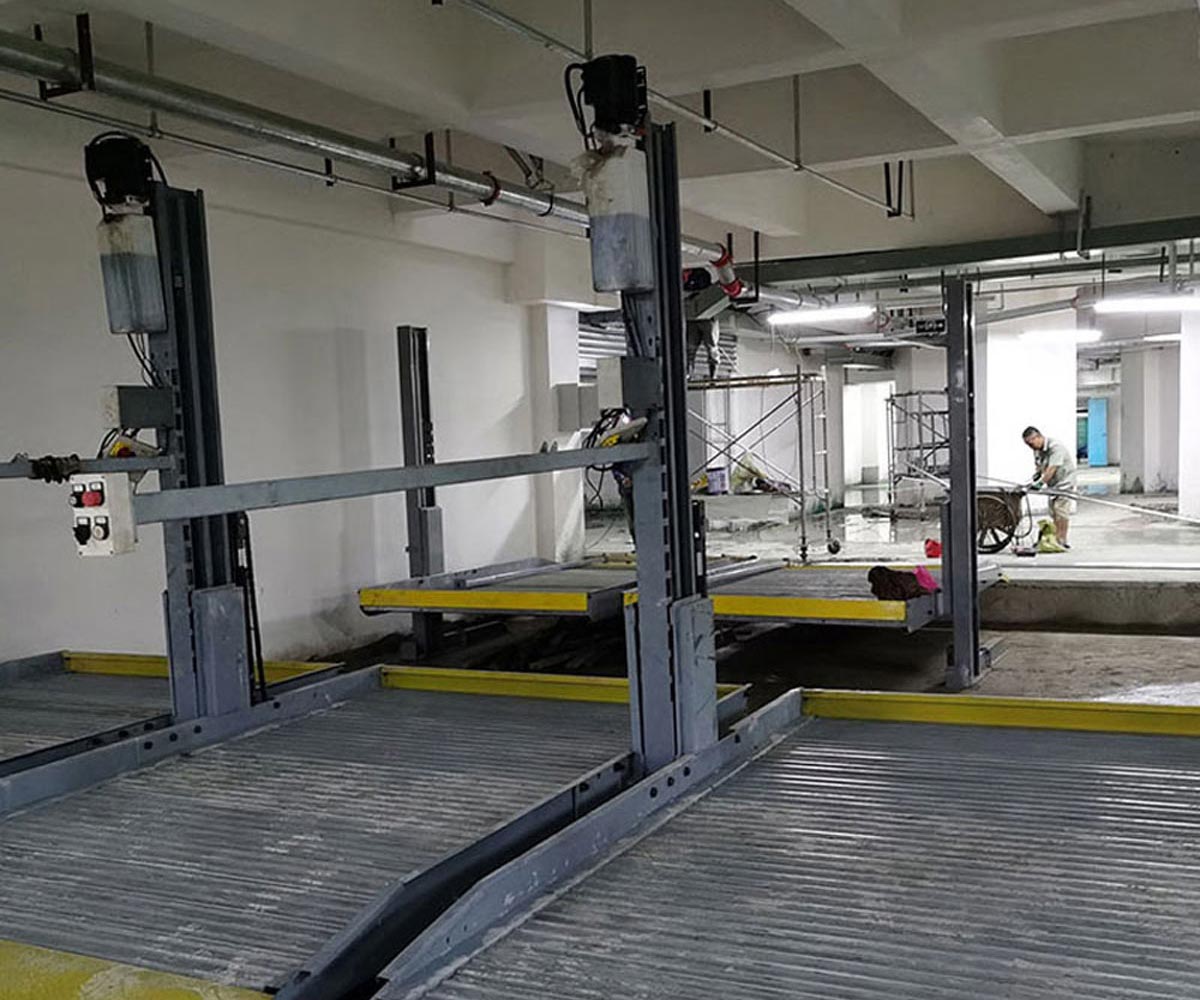 望谟两柱式机械式停车设备改造